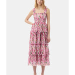 Pleated Georgette Smock Midi Dress - Endless - UAE Rental and Resale for Women's Fashion