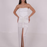 Pleated White Silk Dress - Endless - UAE Rental and Resale for Women's Fashion