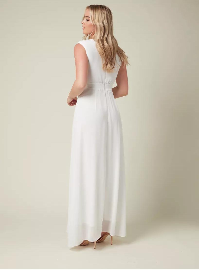 Plunging Neck Wrap Maxi Dress - Endless - UAE Rental and Resale for Women's Fashion