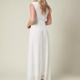 Plunging Neck Wrap Maxi Dress - Endless - UAE Rental and Resale for Women's Fashion
