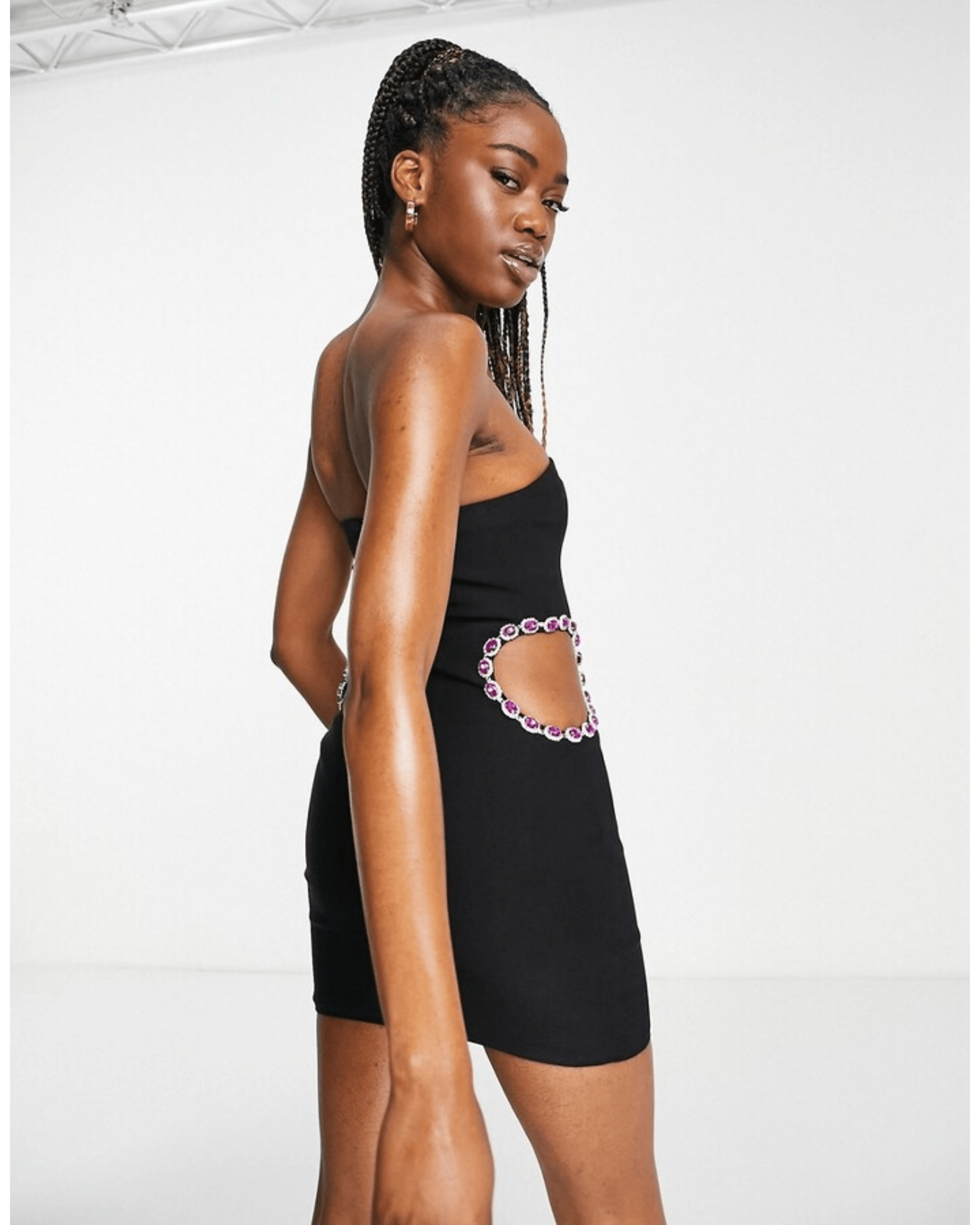 Premium Embellished Bandeau Mini Dress - Endless - UAE Rental and Resale for Women's Fashion
