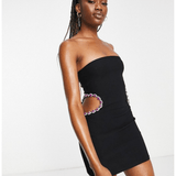 Premium Embellished Bandeau Mini Dress - Endless - UAE Rental and Resale for Women's Fashion
