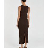 Presley Choc Crew Neck Midi Dress - Endless - UAE Rental and Resale for Women's Fashion