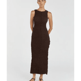 Presley Choc Crew Neck Midi Dress - Endless - UAE Rental and Resale for Women's Fashion