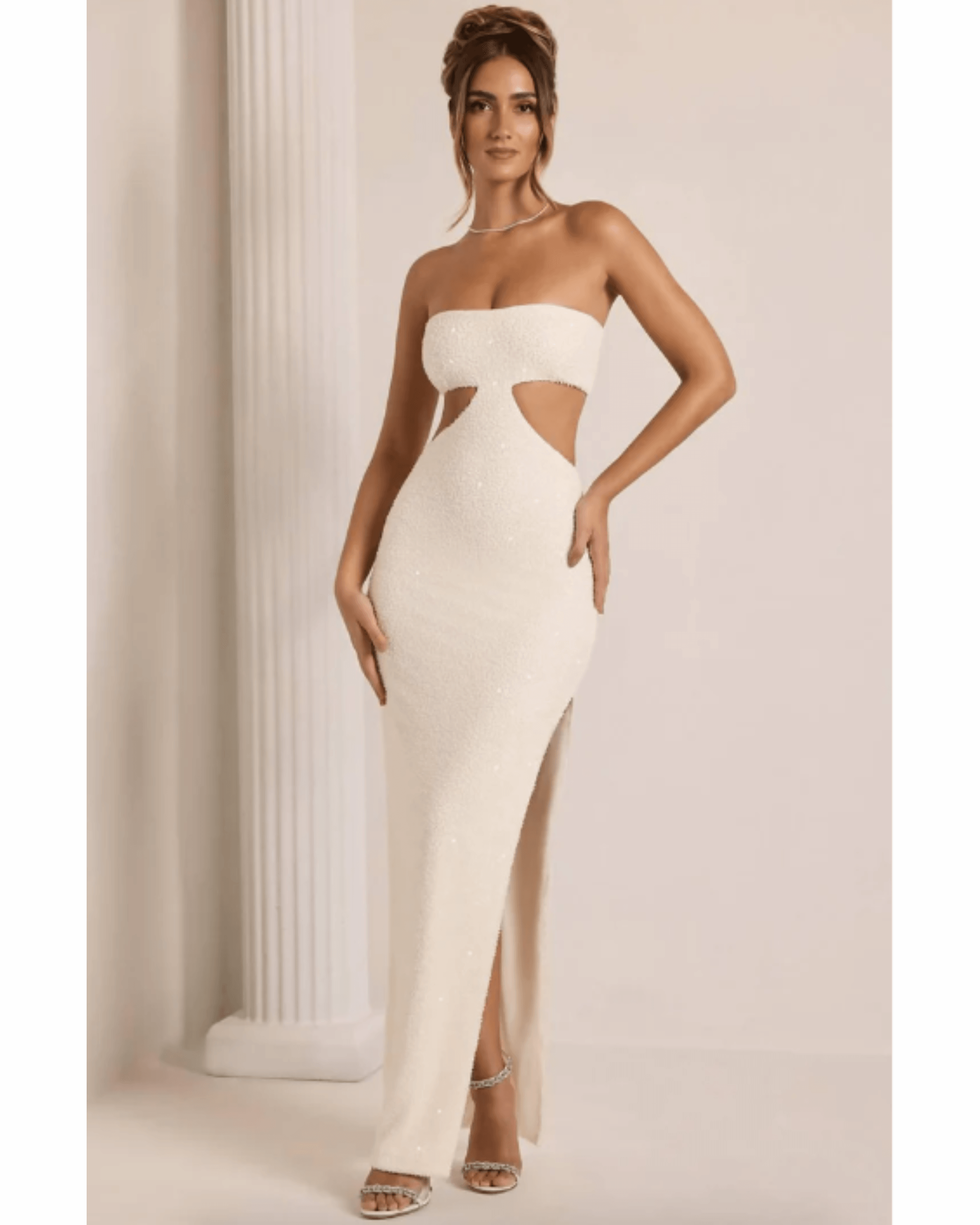 Provence Embellished Cut Out Maxi Dress - Endless - UAE Rental and Resale for Women's Fashion