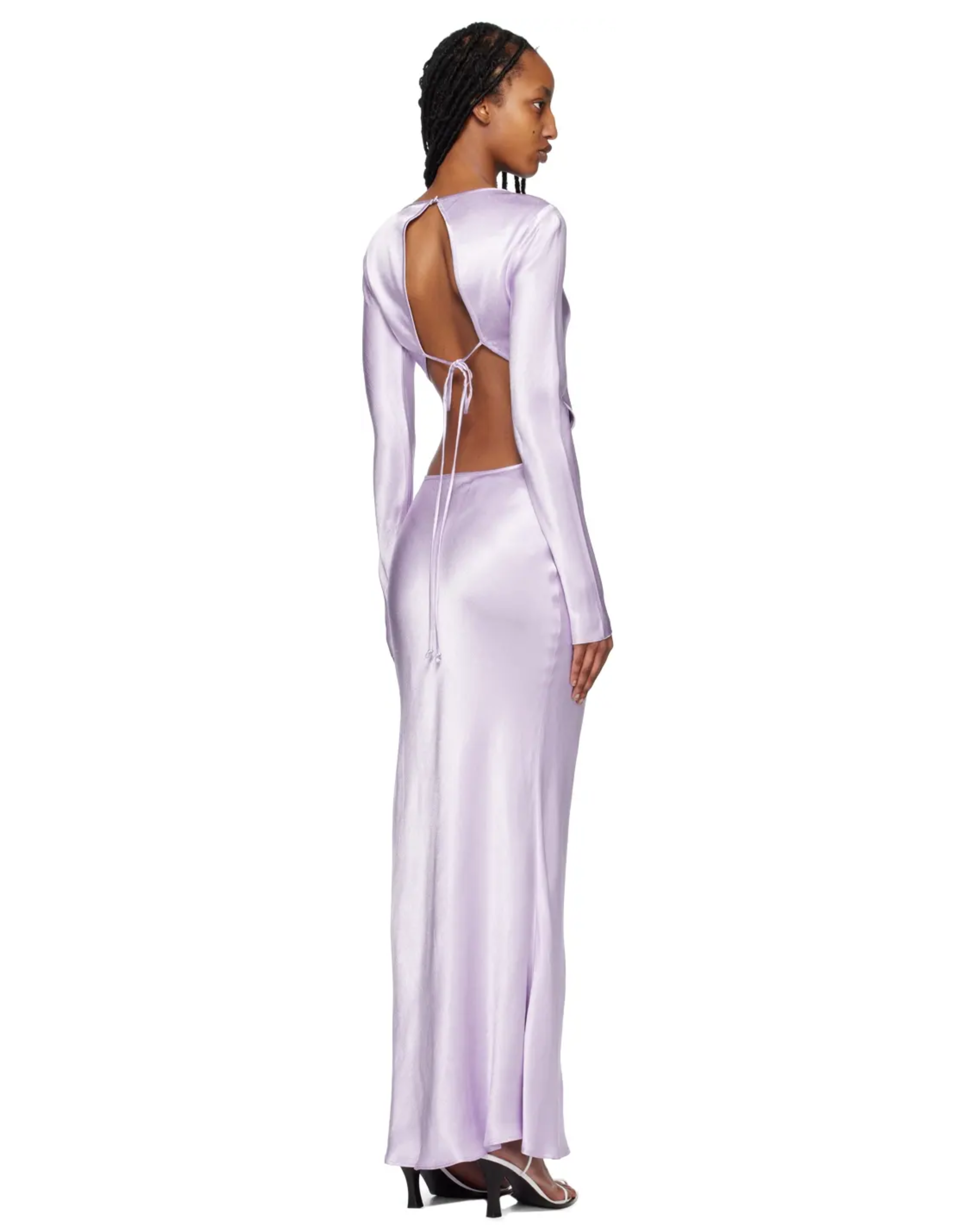 Purple Ren Long Sleeve Midi Dress - Endless - UAE Rental and Resale for Women's Fashion