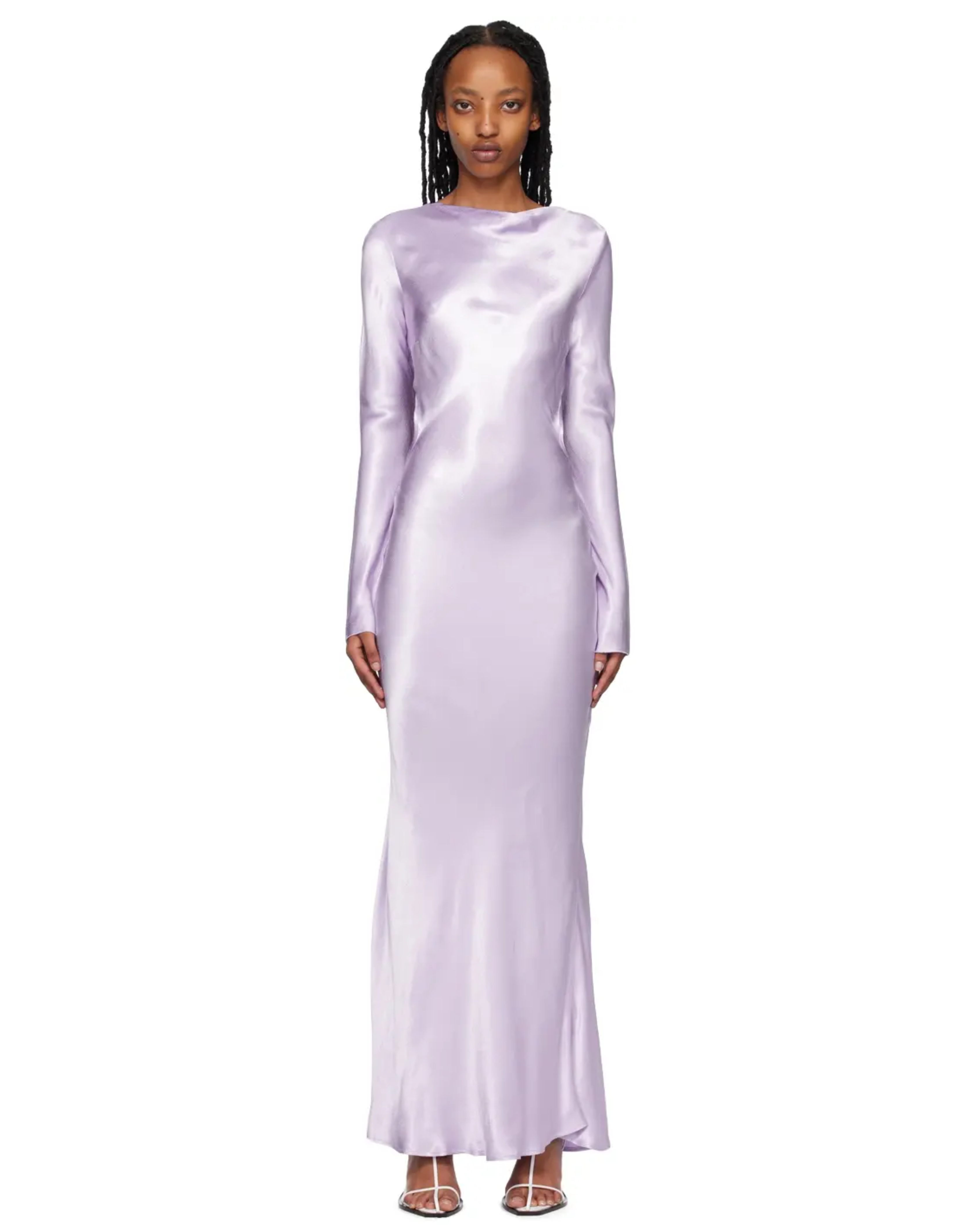 Purple Ren Long Sleeve Midi Dress - Endless - UAE Rental and Resale for Women's Fashion