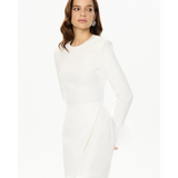 Wrap Feather Sleeve Mini Dress