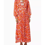 Quirrel Printed Maxi Dress in Plisse - Endless - UAE Rental and Resale for Women's Fashion
