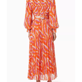 Quirrel Printed Maxi Dress in Plisse - Endless - UAE Rental and Resale for Women's Fashion