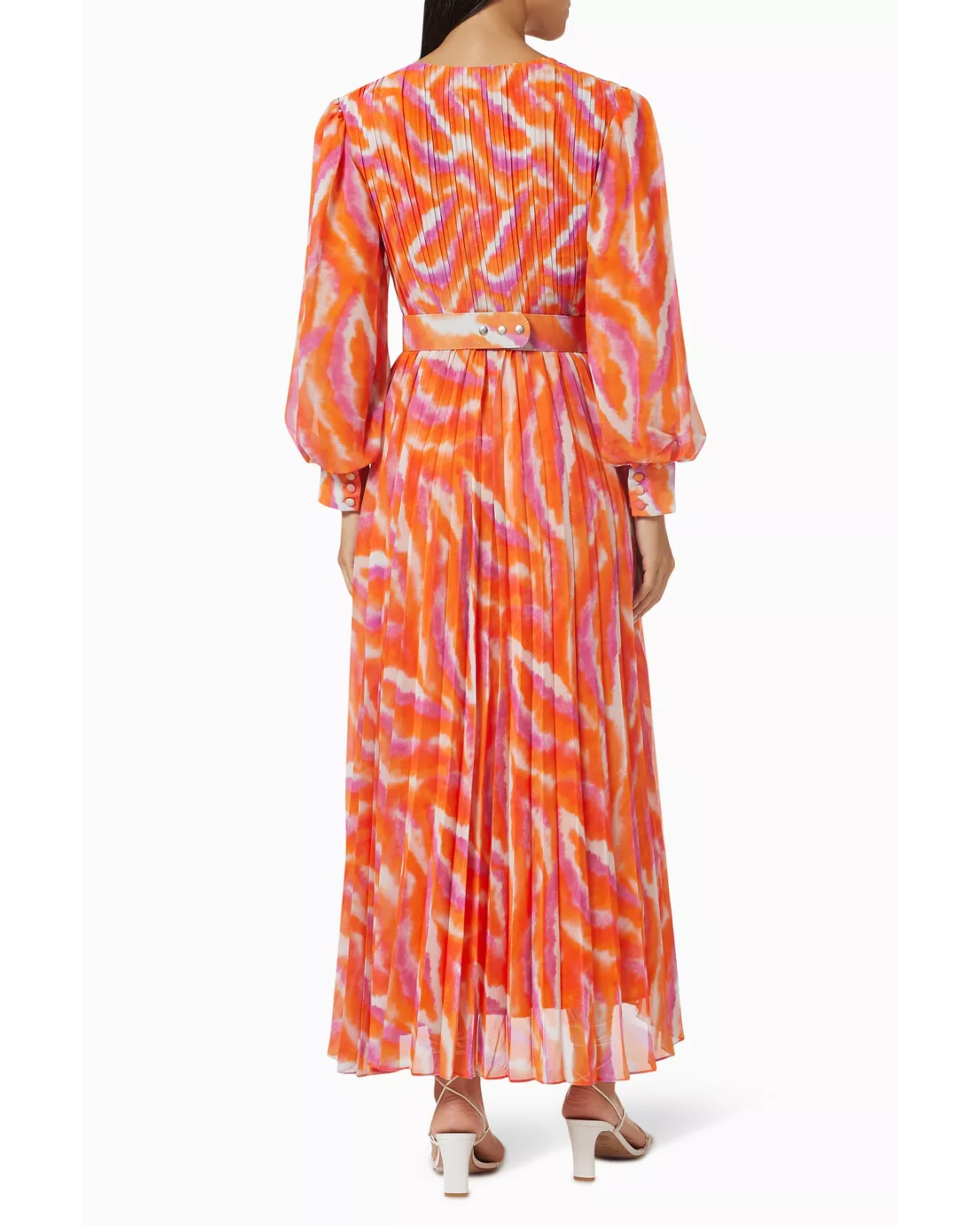 Quirrel Printed Maxi Dress in Plissé - Endless - UAE Rental and Resale for Women's Fashion