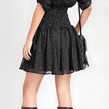 Rawson Black Polka-Dot Chiffon Dress - Endless - UAE Rental and Resale for Women's Fashion