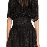 Rawson Black Polka-Dot Chiffon Dress - Endless - UAE Rental and Resale for Women's Fashion