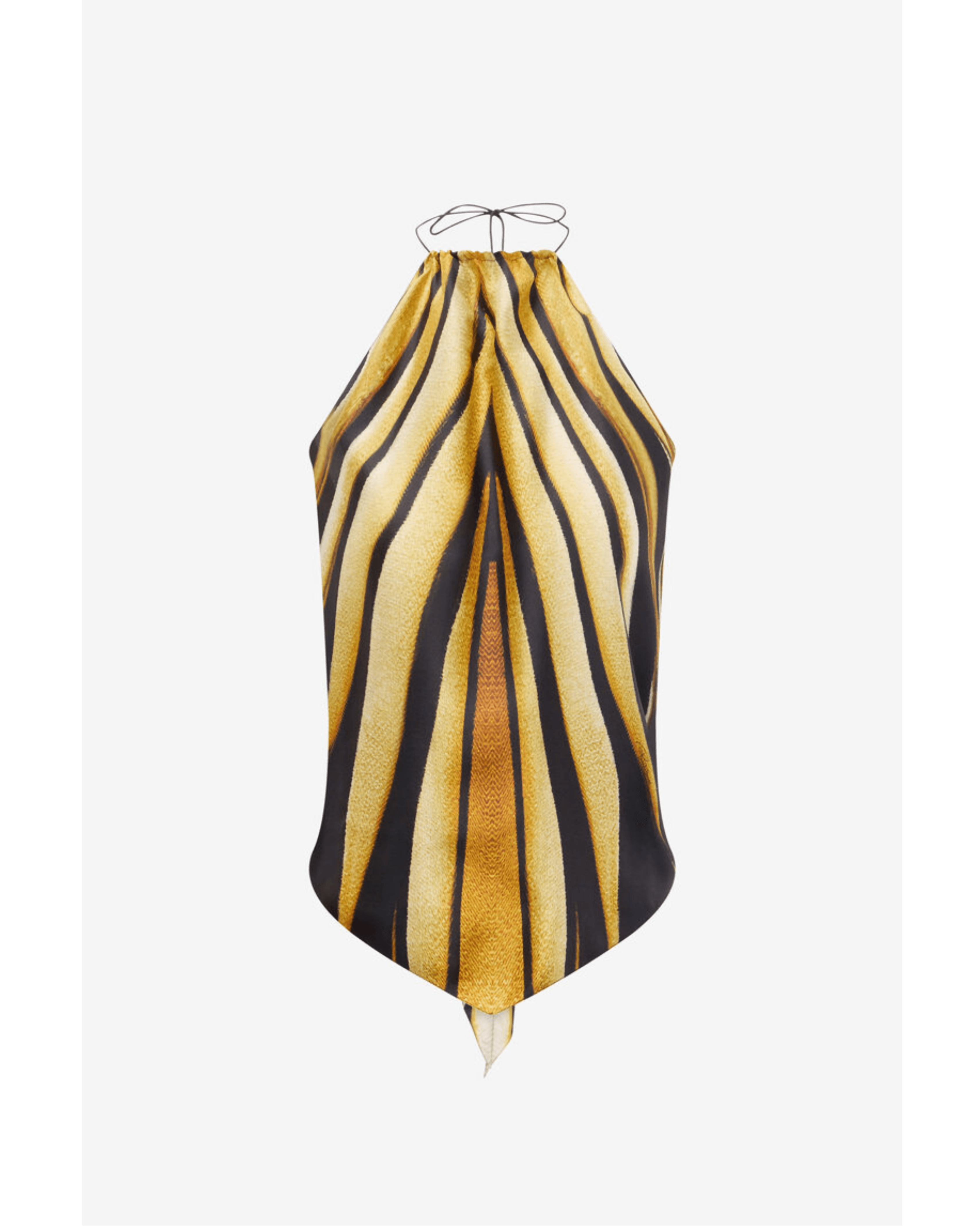 Ray Of Gold Print Silk Top Scarf - Endless - UAE Rental and Resale for Women's Fashion