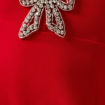Red Embellished Bow Mini Dress - Endless - UAE Rental and Resale for Women's Fashion