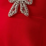 Red Embellished Bow Mini Dress - Endless - UAE Rental and Resale for Women's Fashion
