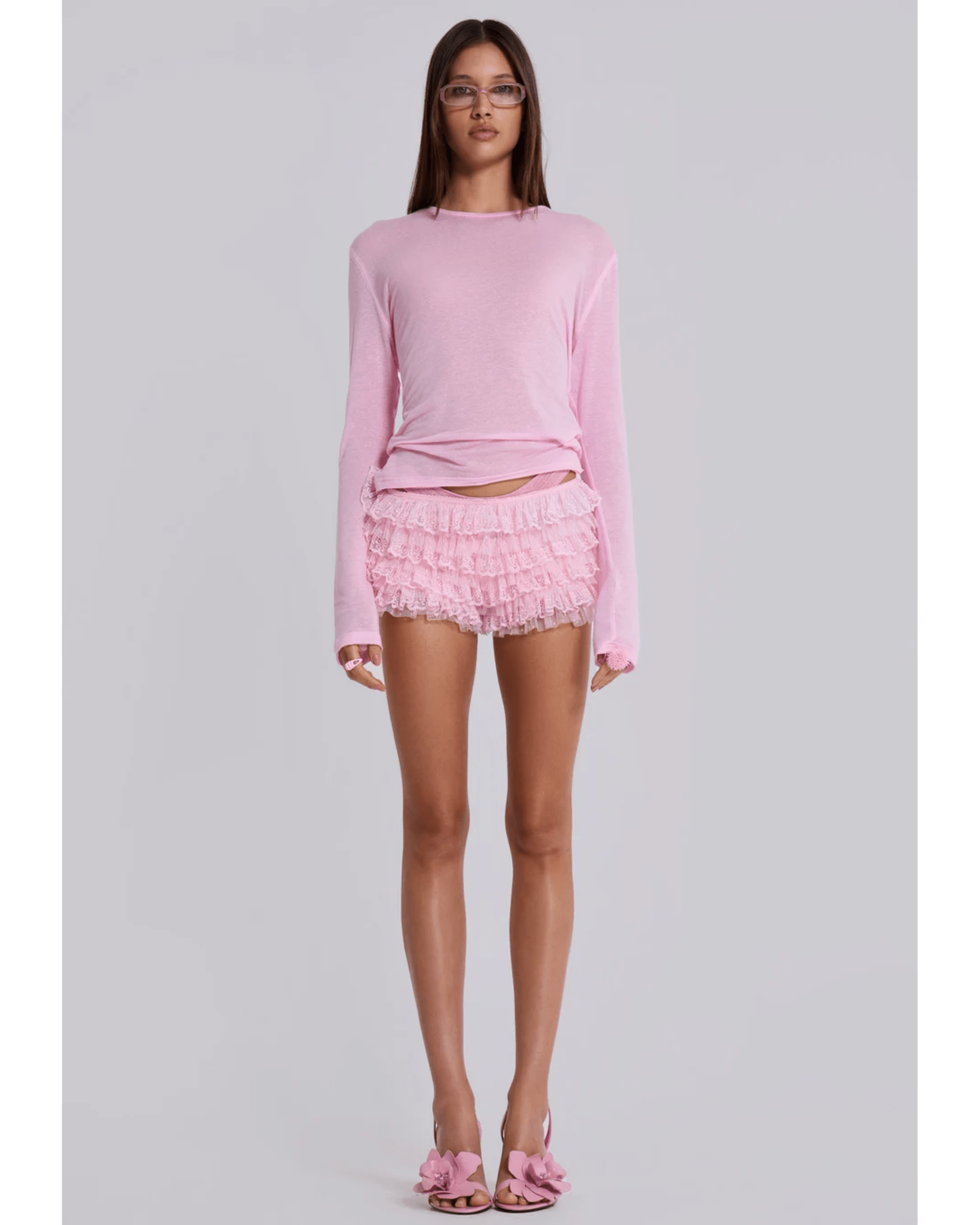 Rhea Lace Bloomer Shorts - Endless - UAE Rental and Resale for Women's Fashion
