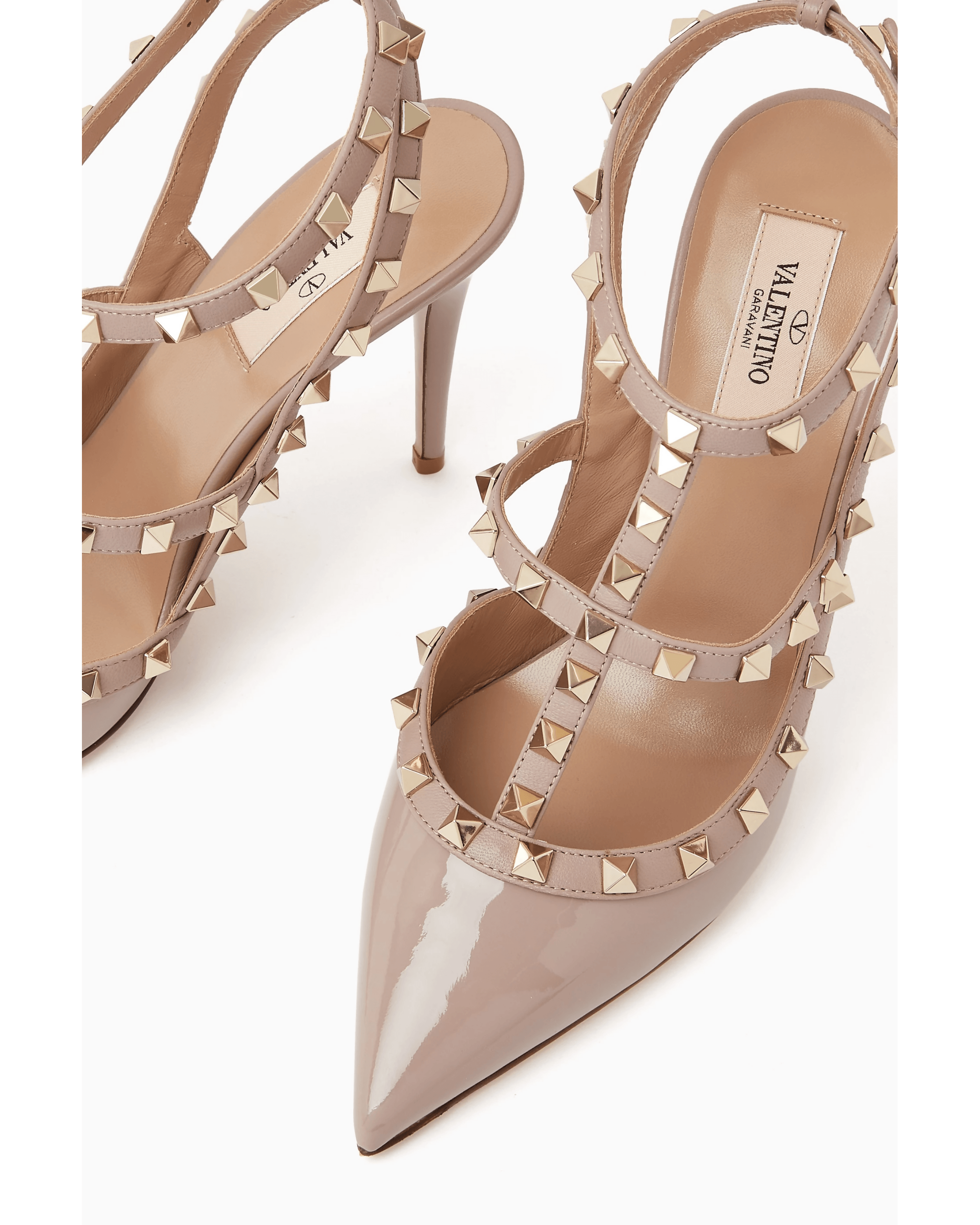 Rockstud 100 Caged Pumps in Patent Leather - Endless - UAE Rental and Resale for Women's Fashion