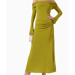 Rosa Draped Maxi Dress In Green - Endless - UAE Rental and Resale for Women's Fashion