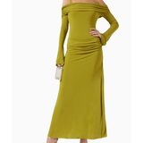 Rosa Draped Maxi Dress In Green - Endless - UAE Rental and Resale for Women's Fashion
