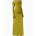 Rosa Draped Maxi Dress In Green - Endless - UAE Rental and Resale for Women's Fashion