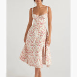 Rose Print Bustier Sundress - Endless - UAE Rental and Resale for Women's Fashion