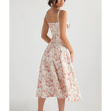 Rose Print Bustier Sundress - Endless - UAE Rental and Resale for Women's Fashion