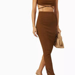 Rossana Skirt in Rib Knit - Endless - UAE Rental and Resale for Women's Fashion