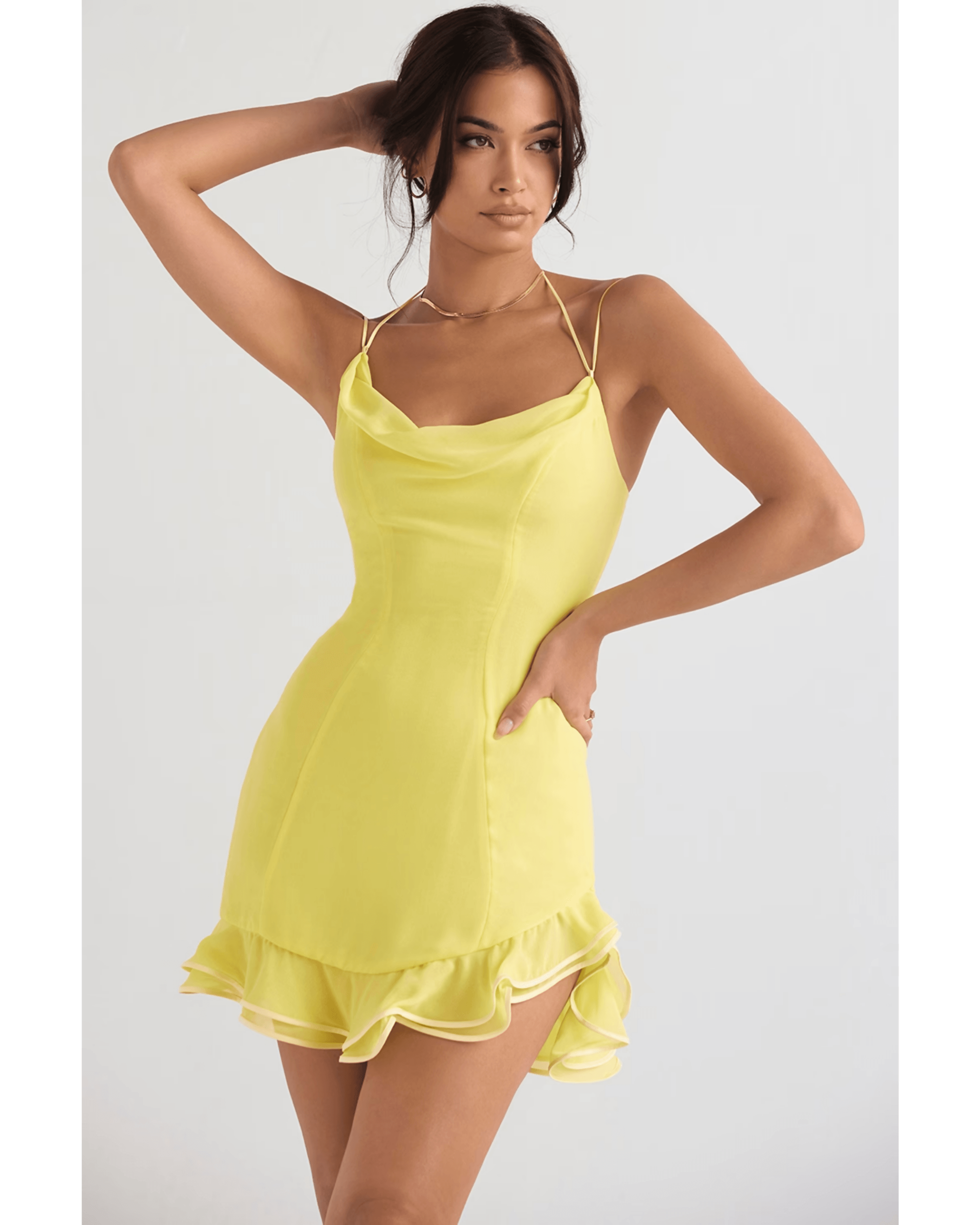 Rossella Buttercup Ruffle Mini Dress - Endless - UAE Rental and Resale for Women's Fashion