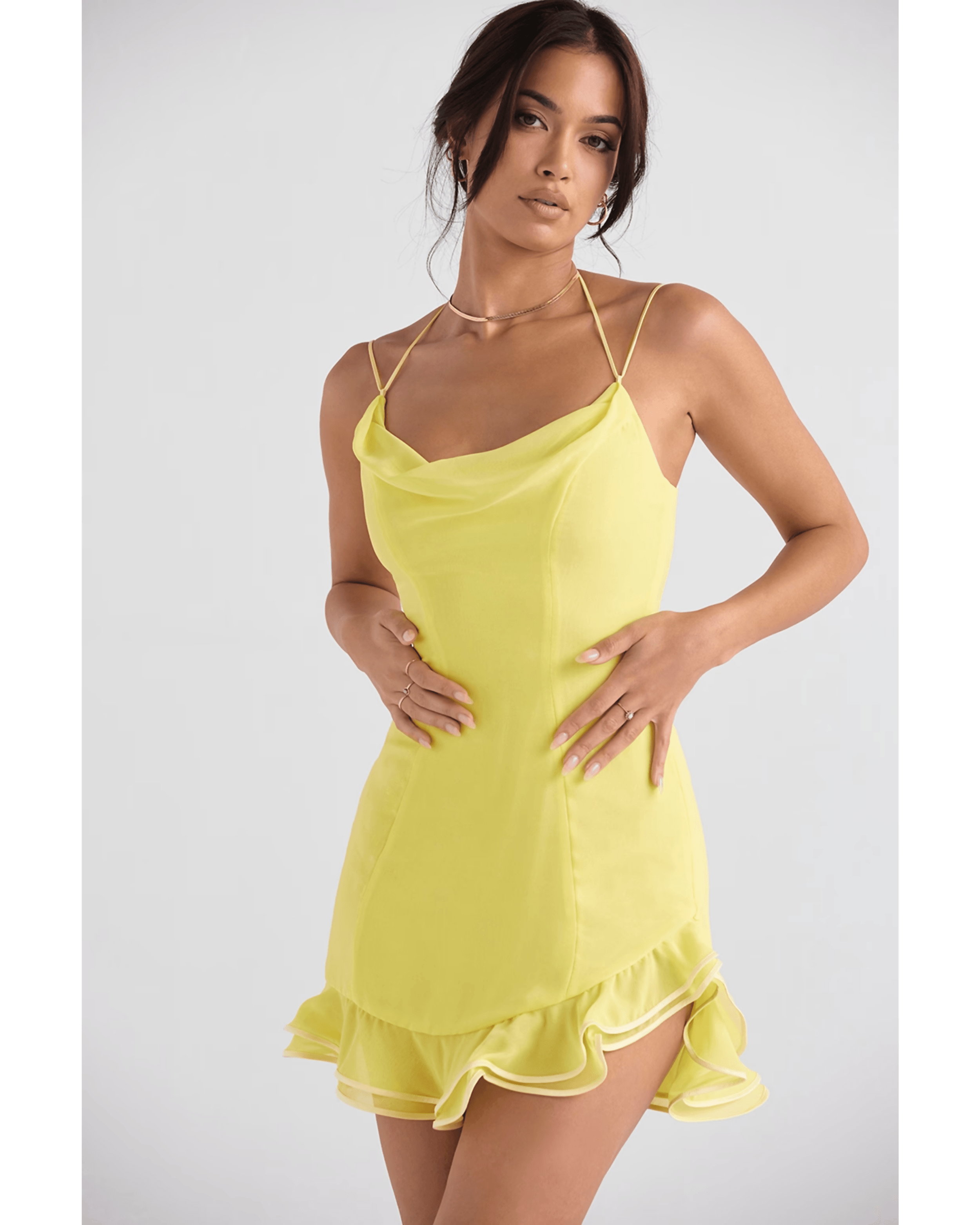 Rossella Buttercup Ruffle Mini Dress - Endless - UAE Rental and Resale for Women's Fashion