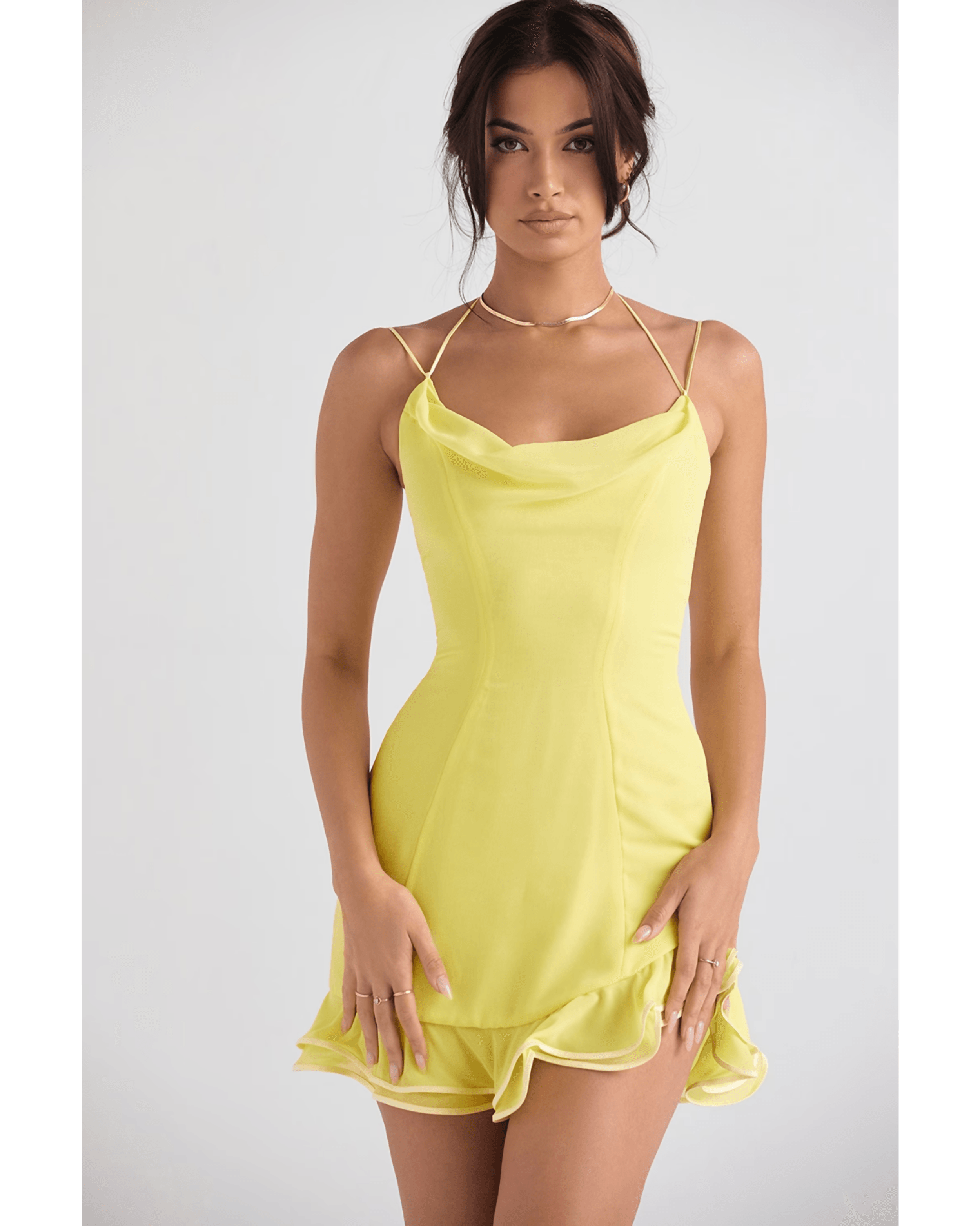 Rossella Buttercup Ruffle Mini Dress - Endless - UAE Rental and Resale for Women's Fashion