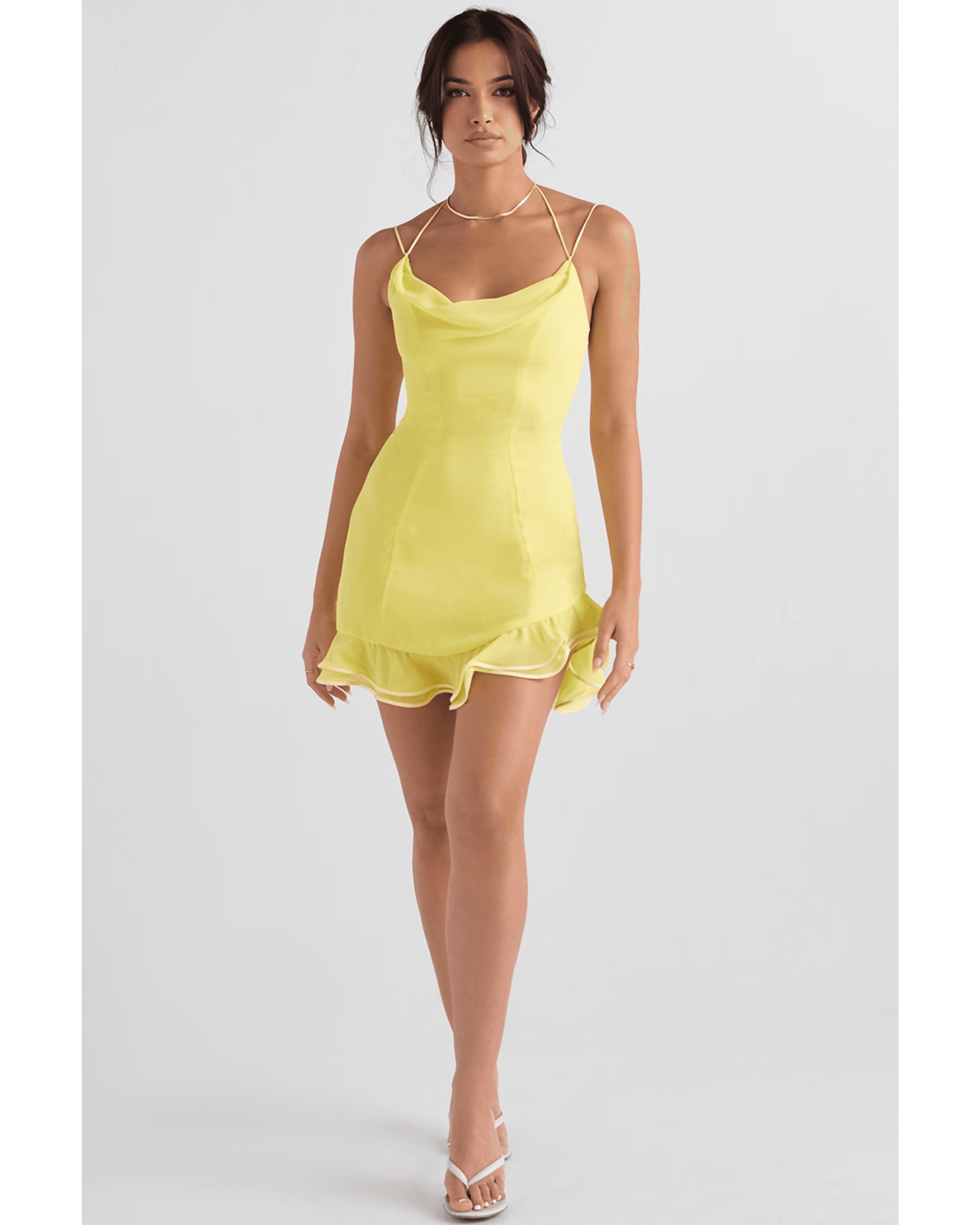 Rossella Buttercup Ruffle Mini Dress - Endless - UAE Rental and Resale for Women's Fashion