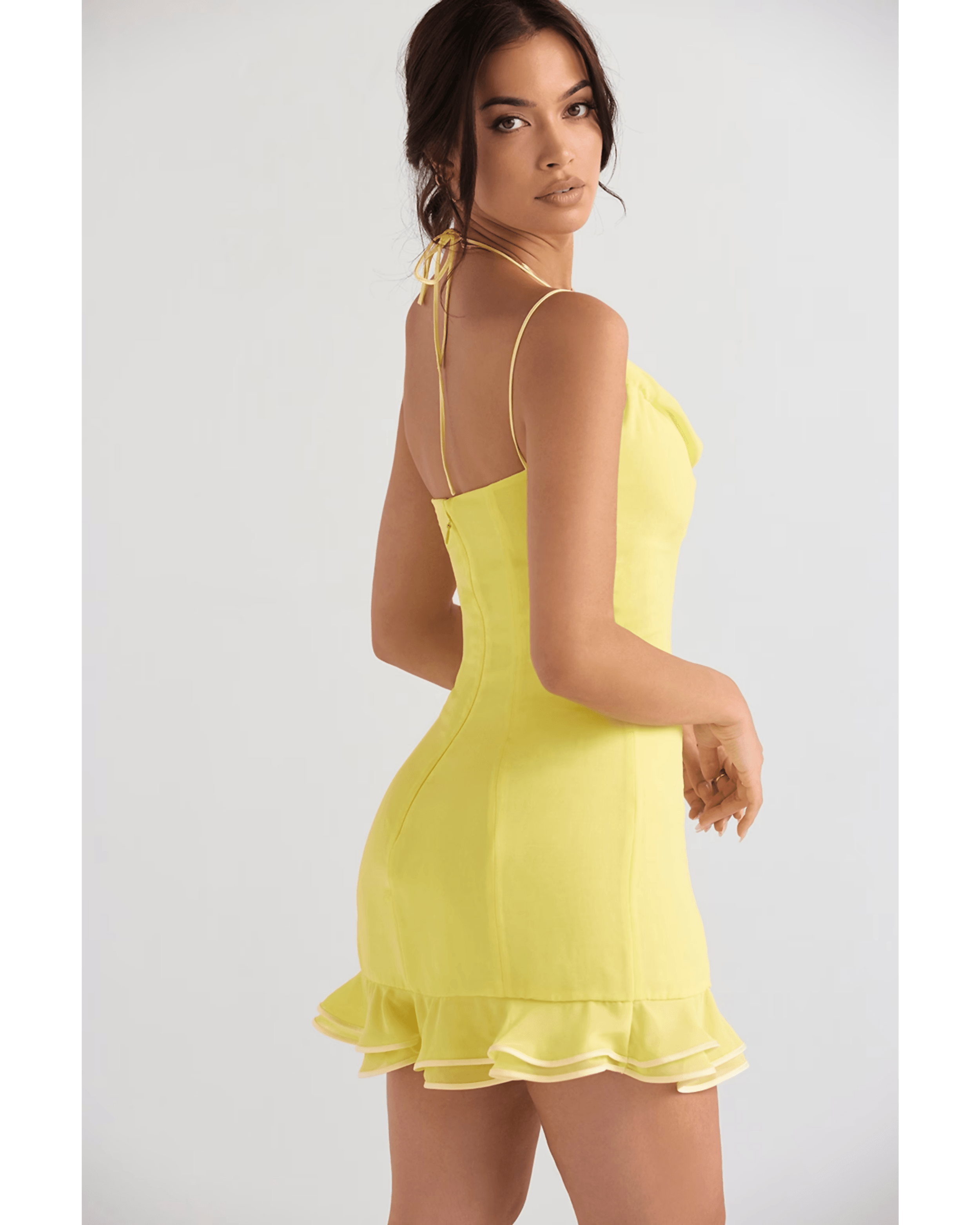Rossella Buttercup Ruffle Mini Dress - Endless - UAE Rental and Resale for Women's Fashion