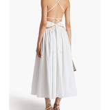 Ruched Embellished Cotton-Poplin Midi Dress - Endless - UAE Rental and Resale for Women's Fashion