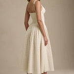 Saidey Broderie Anglaise Bow-Detail A-Line Midaxi Dress - Endless - UAE Rental and Resale for Women's Fashion