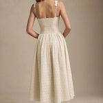 Saidey Broderie Anglaise Bow-Detail A-Line Midaxi Dress - Endless - UAE Rental and Resale for Women's Fashion