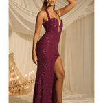 Sansel Embellished Halterneck Gown - Endless - UAE Rental and Resale for Women's Fashion