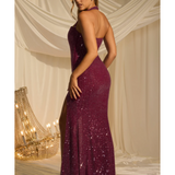 Sansel Embellished Halterneck Gown - Endless - UAE Rental and Resale for Women's Fashion