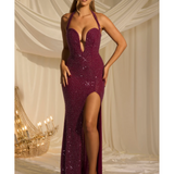 Sansel Embellished Halterneck Gown - Endless - UAE Rental and Resale for Women's Fashion