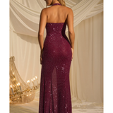 Sansel Embellished Halterneck Gown - Endless - UAE Rental and Resale for Women's Fashion