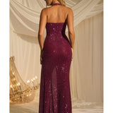 Sansel Embellished Halterneck Gown - Endless - UAE Rental and Resale for Women's Fashion
