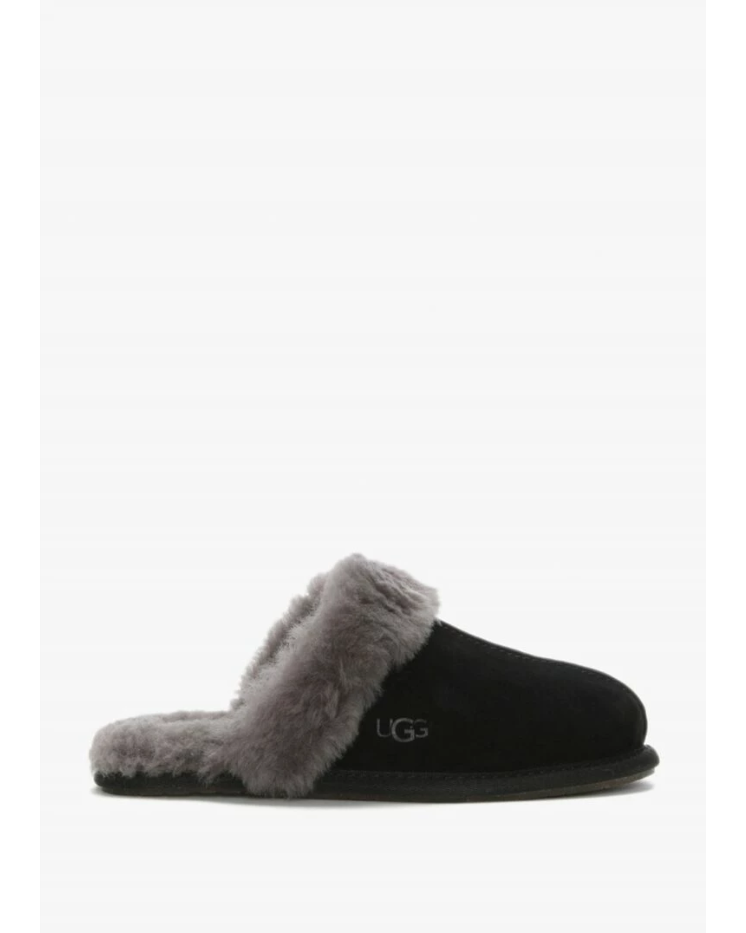 Scuffette Black Grey Suede Shearling Slippers - Endless - UAE Rental and Resale for Women's Fashion