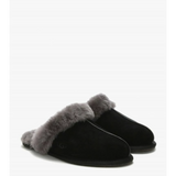 Scuffette Black Grey Suede Shearling Slippers - Endless - UAE Rental and Resale for Women's Fashion
