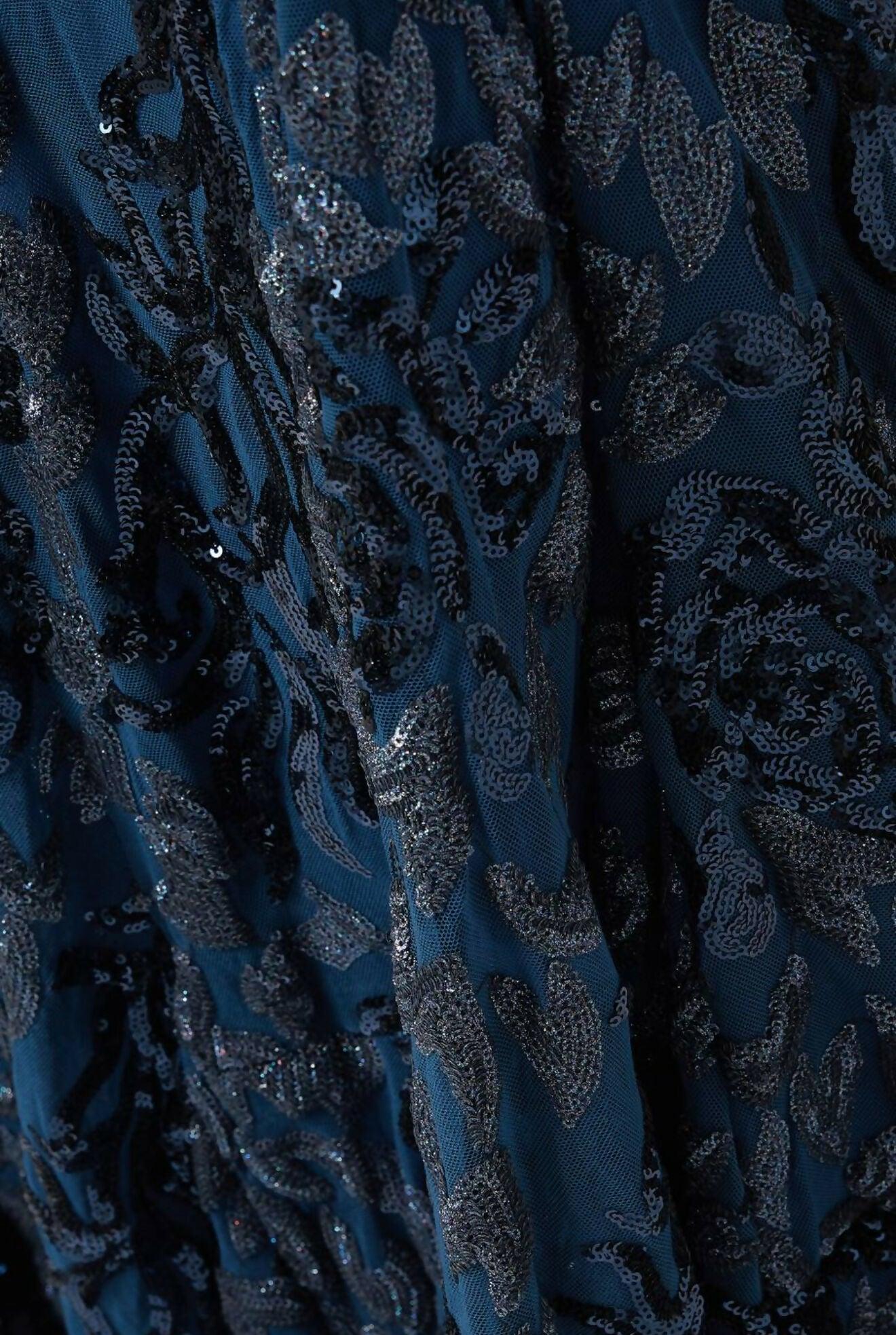Sequin Embellished One Shoulder Gown in Lace - Endless - UAE Rental and Resale for Women's Fashion