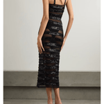 Sequin Embellished Striped Stretch Tulle Dress - Endless - UAE Rental and Resale for Women's Fashion