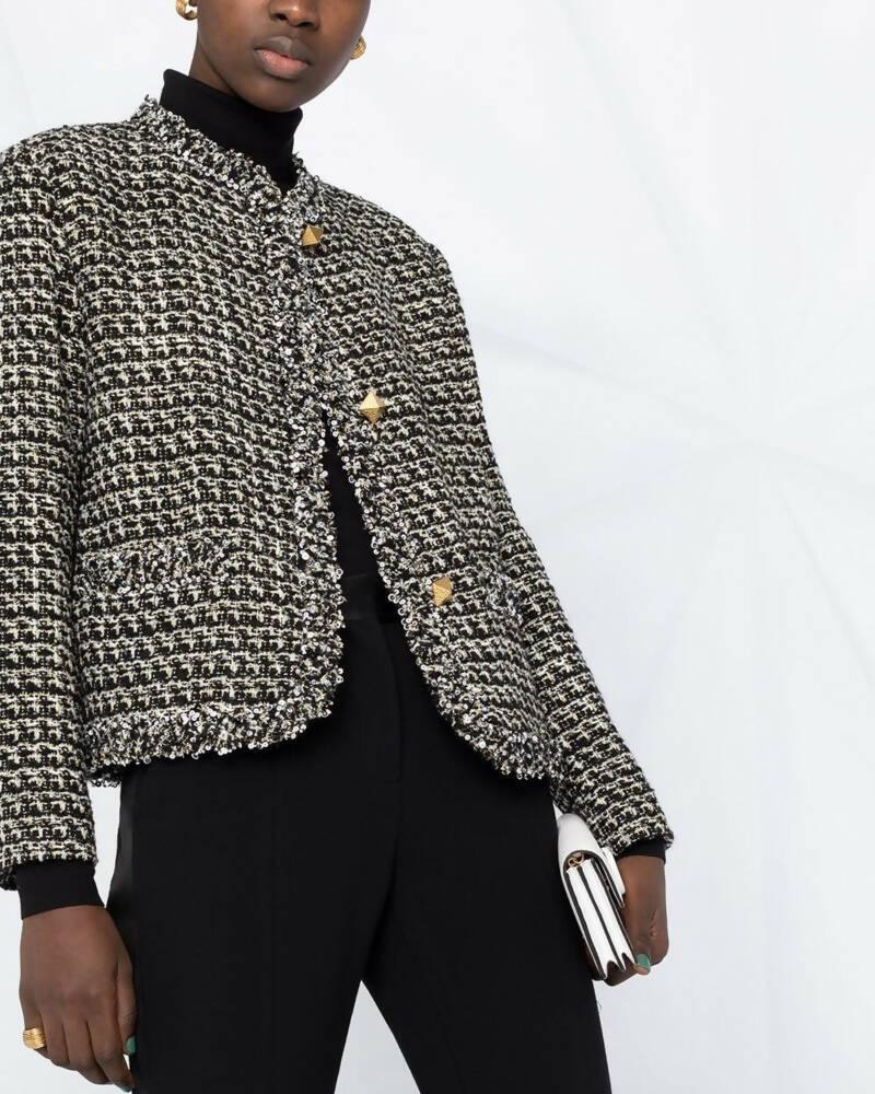 Embellished hot sale tweed jacket