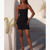 Sereia Ruched Cowl Neck Bodycon Mini Dress - Endless - UAE Rental and Resale for Women's Fashion