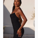Sereia Ruched Cowl Neck Bodycon Mini Dress - Endless - UAE Rental and Resale for Women's Fashion