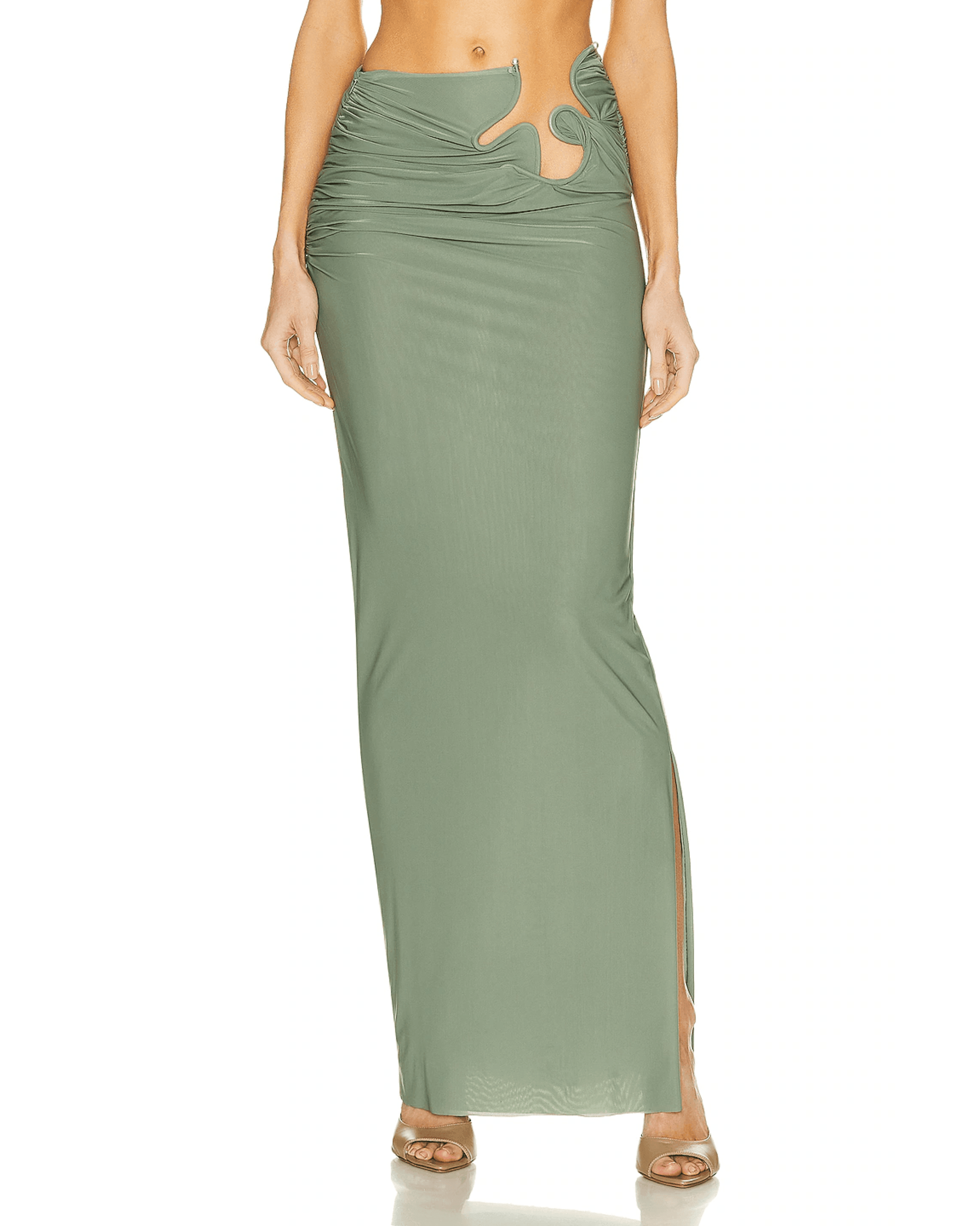 Sheer Jersey Venus Skirt in Khaki - Endless - UAE Rental and Resale for Women's Fashion
