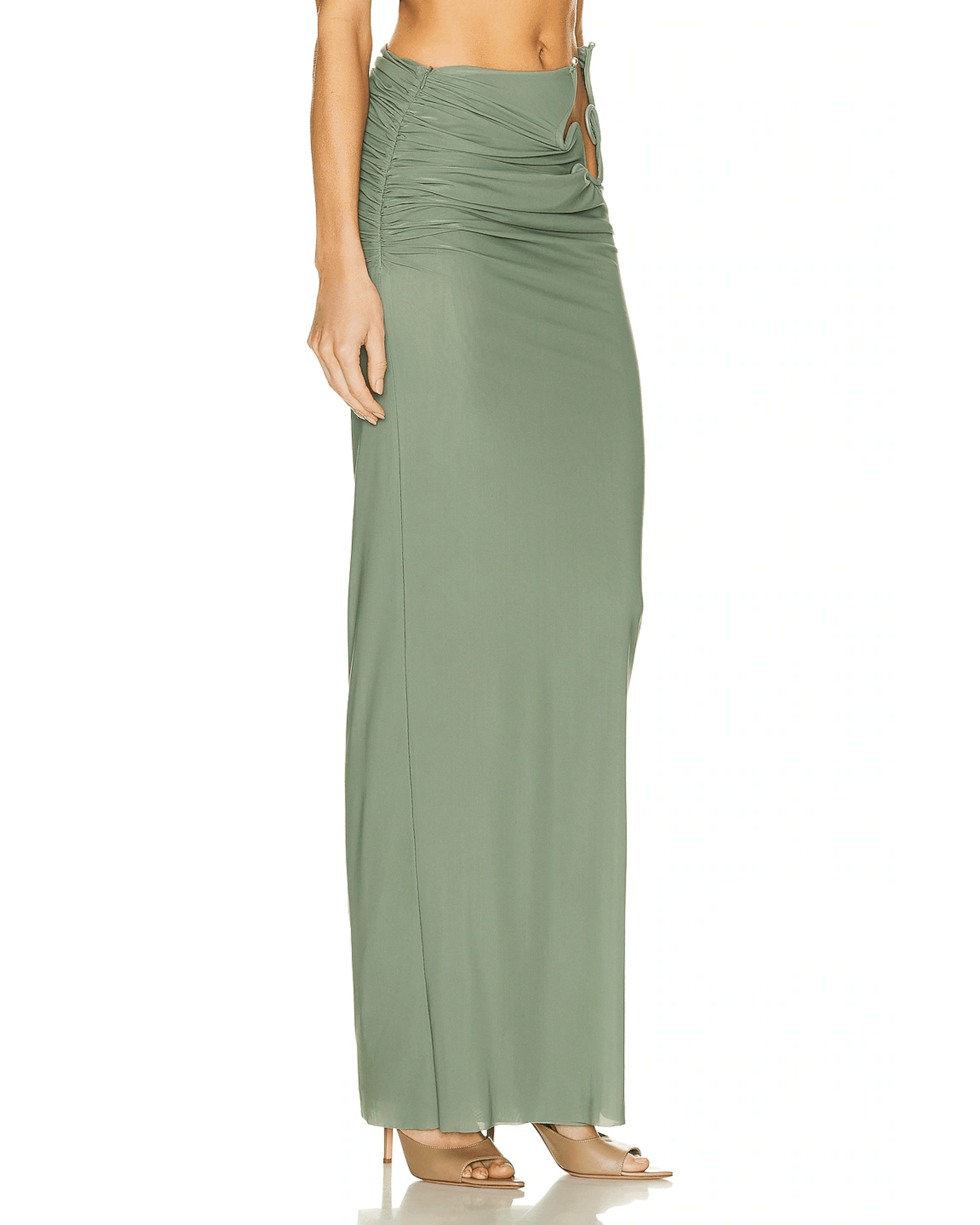 Sheer Jersey Venus Skirt in Khaki - Endless - UAE Rental and Resale for Women's Fashion